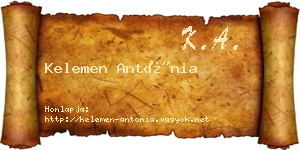 Kelemen Antónia névjegykártya